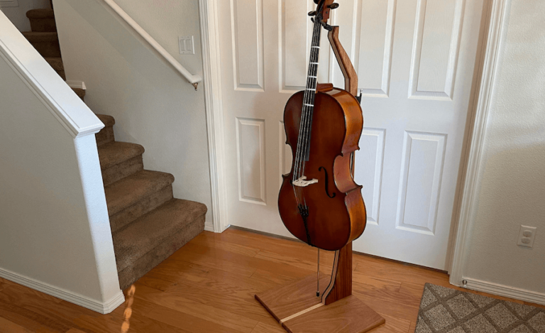 Pied De Violoncelle GEWA - Support En Bois Rembourré Velours | Adapté Toutes Tailles