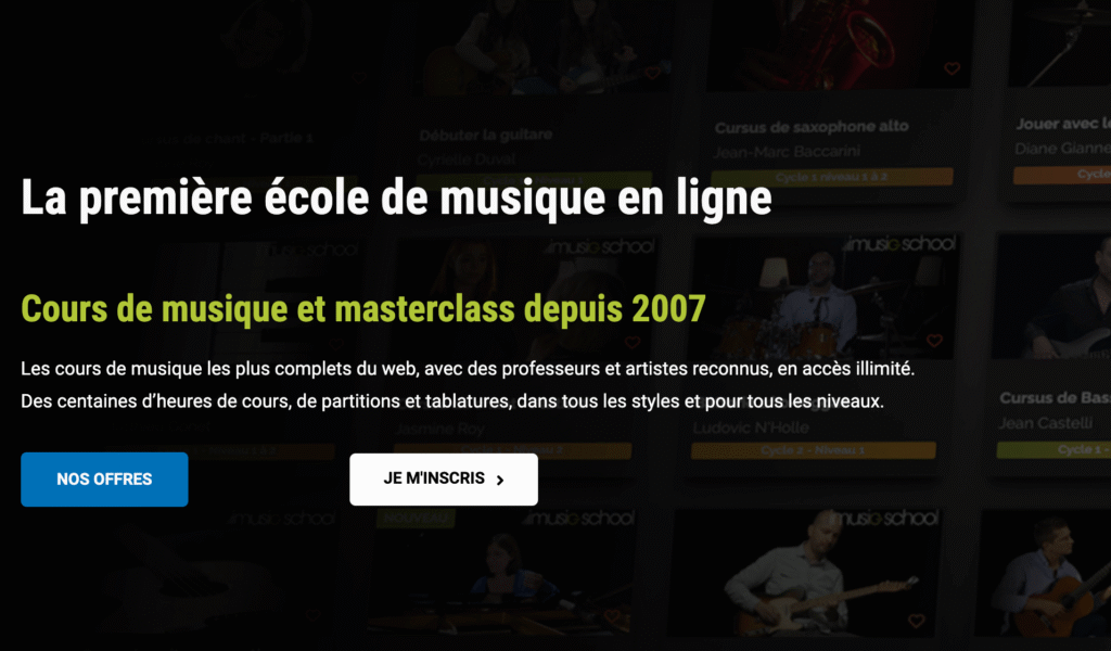 Cours de piano en ligne imusic-school