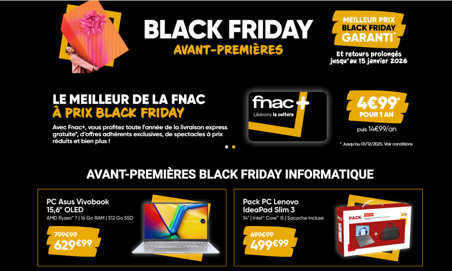 avant-premieres black friday fnac 2025