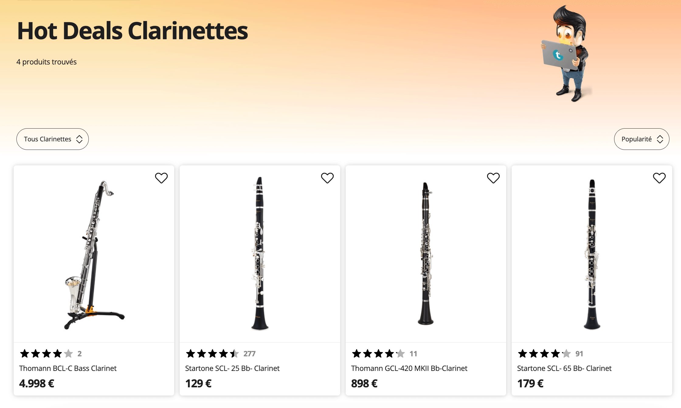 Hotdeals clarinettes Thomann