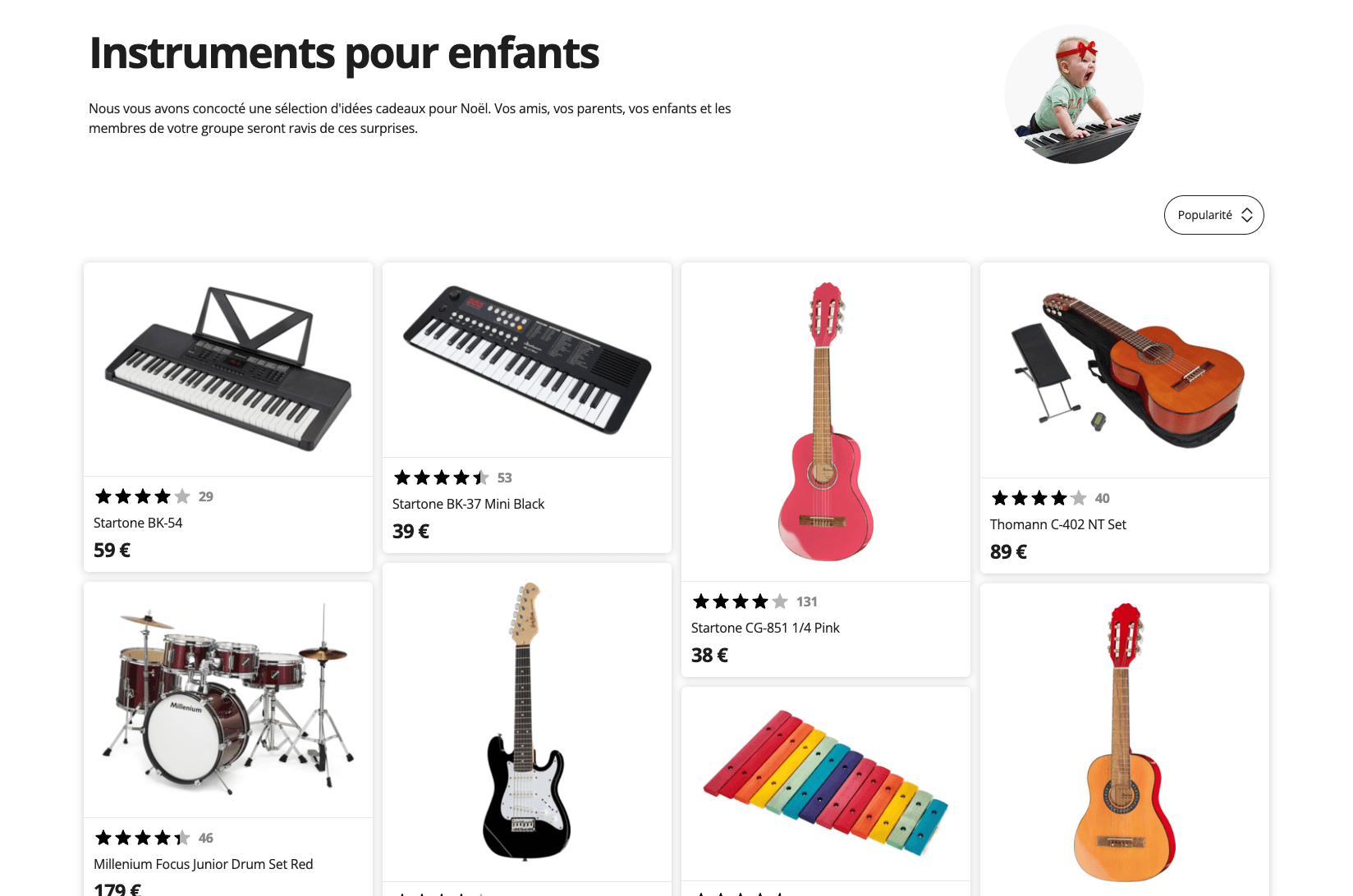 Idées cadeaux instruments pour enfants Thomann