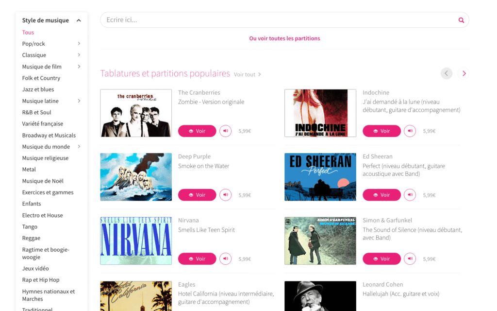 tomplay catalogue guitare