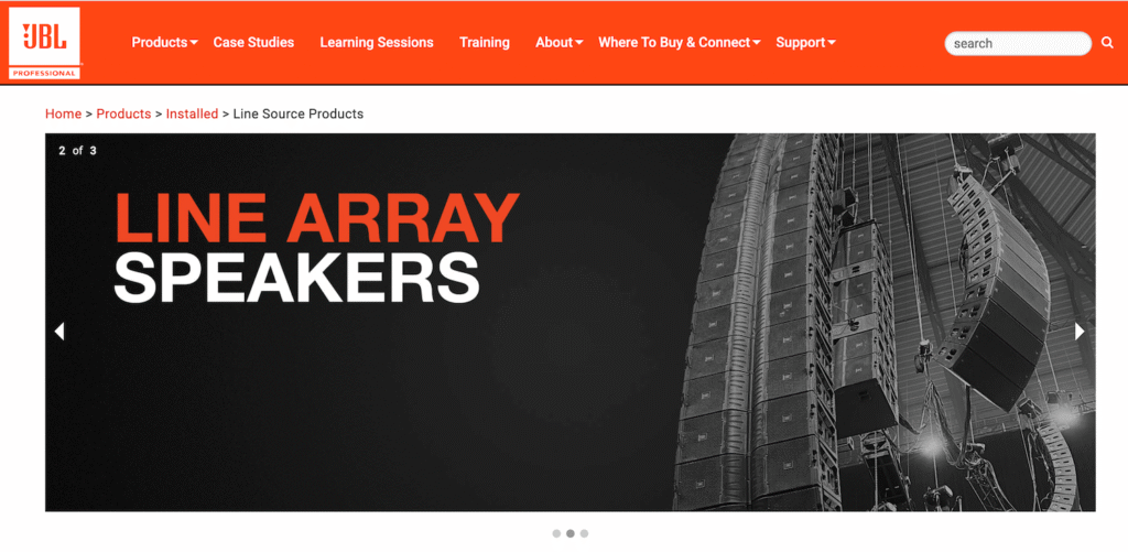 JBL Pro marque Line Array