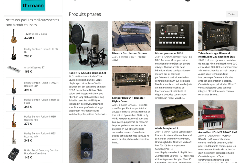 petites annonces thomann