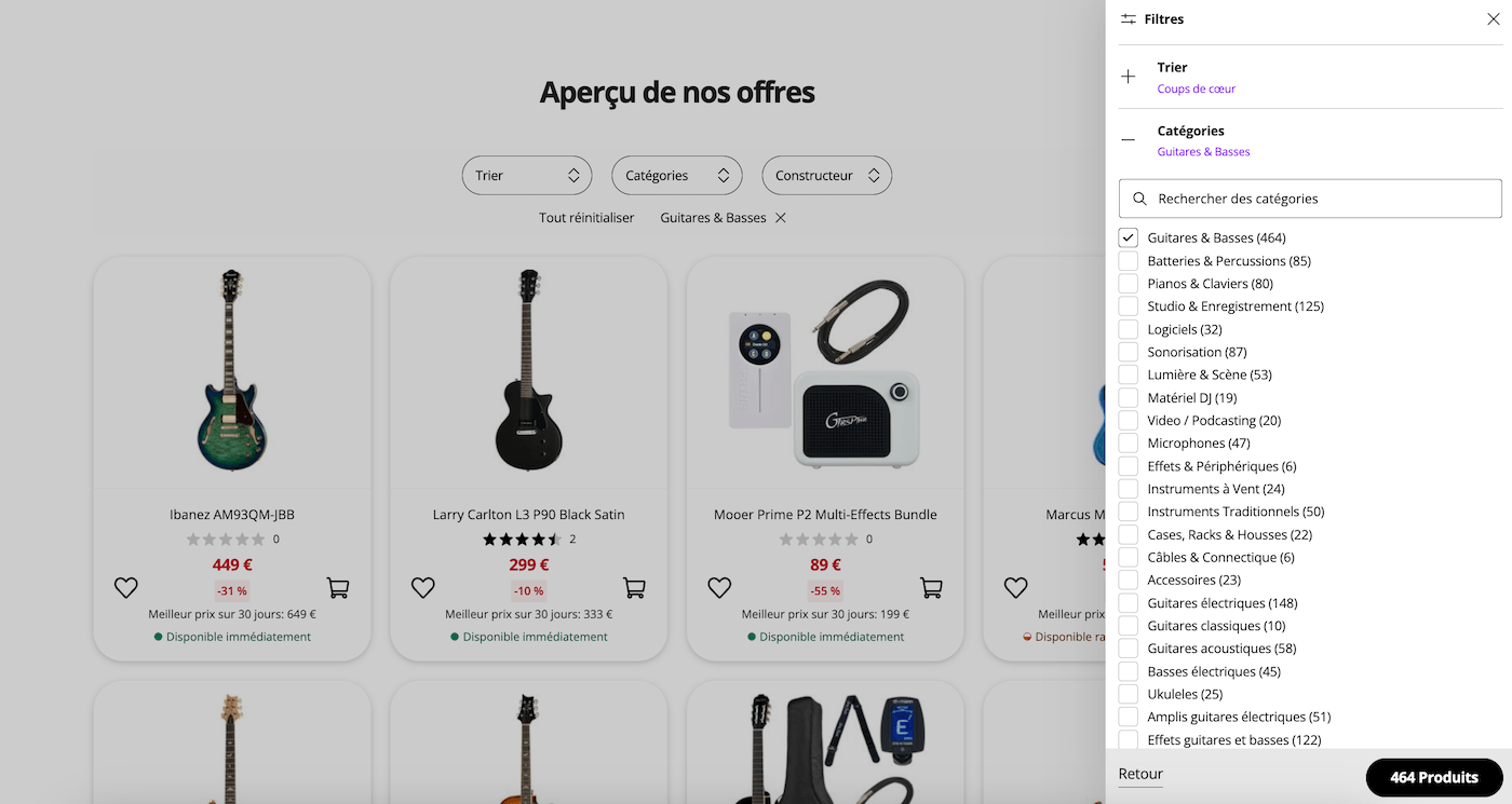 thomann promos de printemps 2026 categories produits catalogue