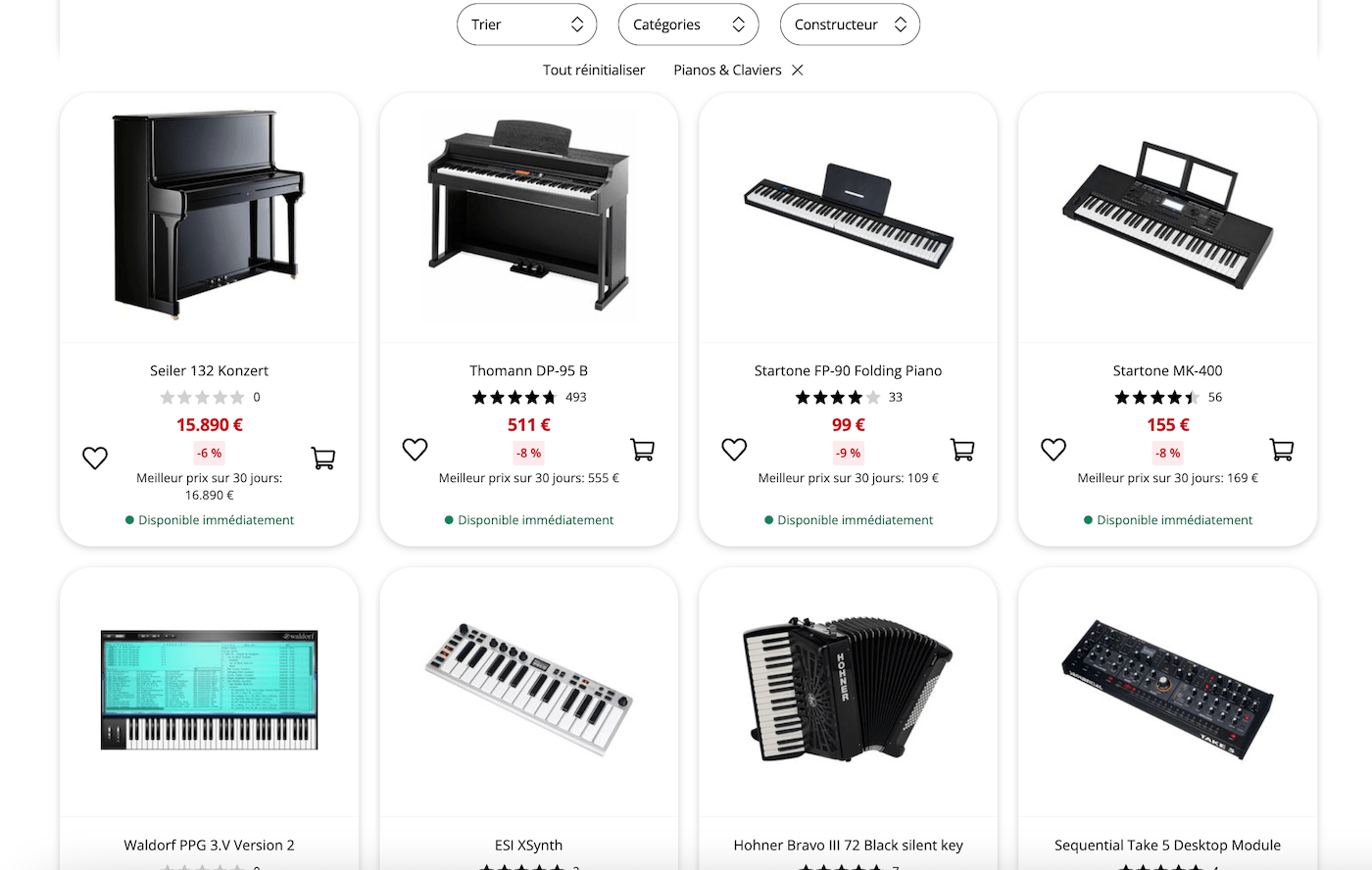 thomann promos de printemps 2026 pianos claviers