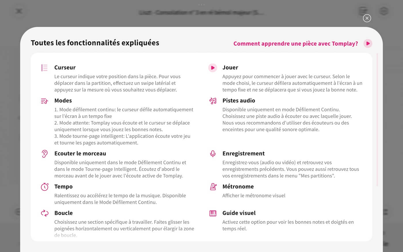 avis tomplay fonctionnalites liste