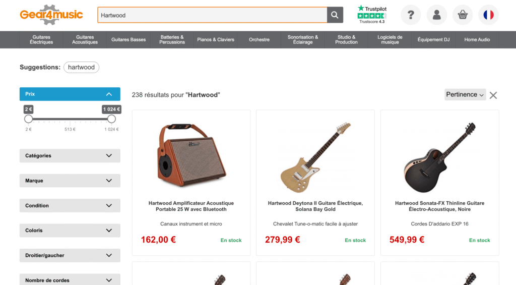 marque maison gear4music hartwood