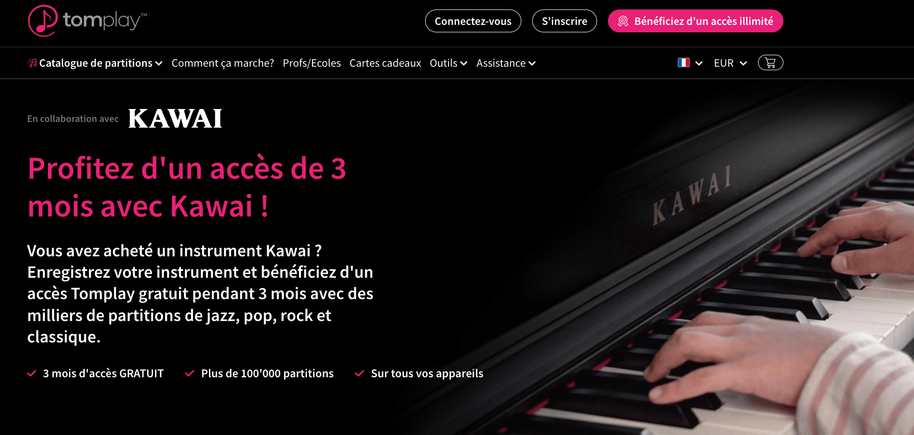 tomplay 3 mois gratuits offre kawai