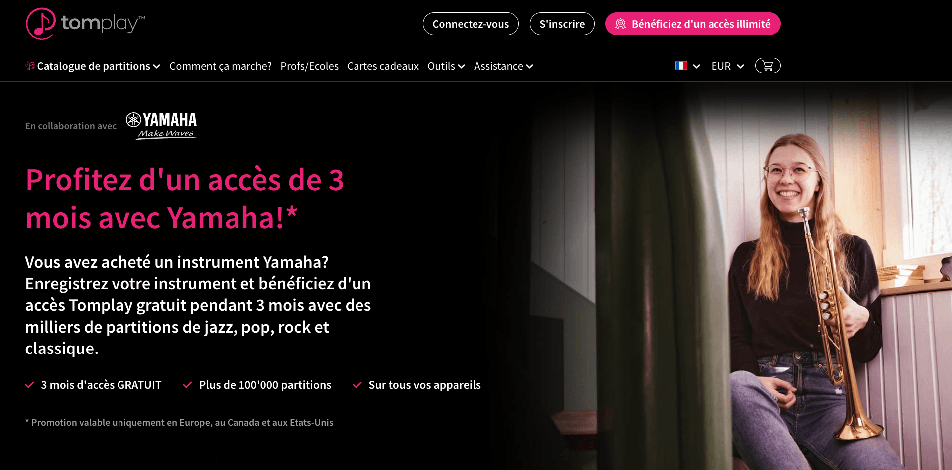 tomplay 3 mois gratuits offre yamaha